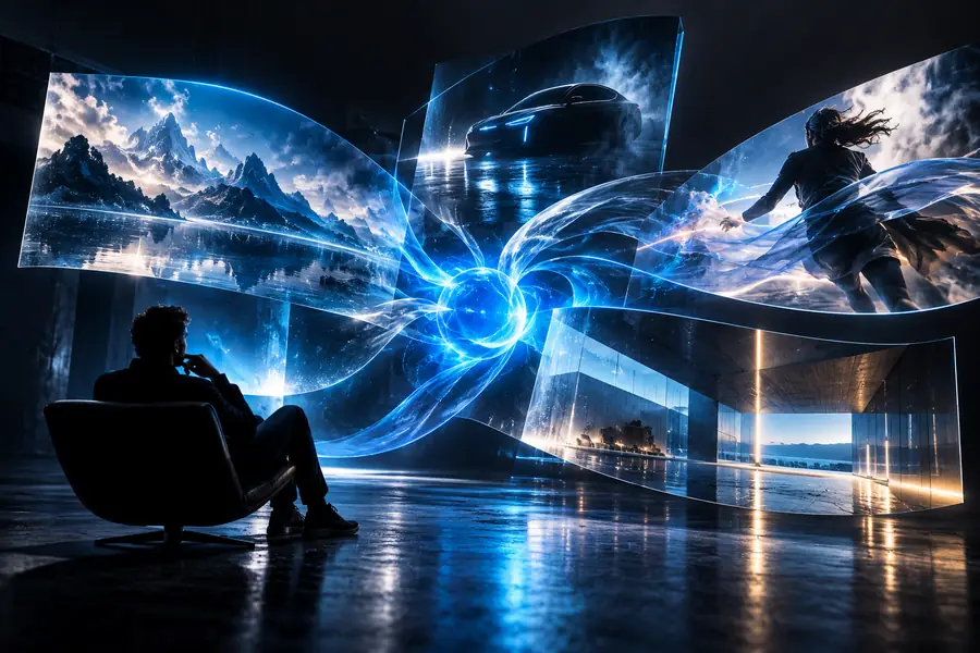 Broad AI video concept shown as an initial visual direction